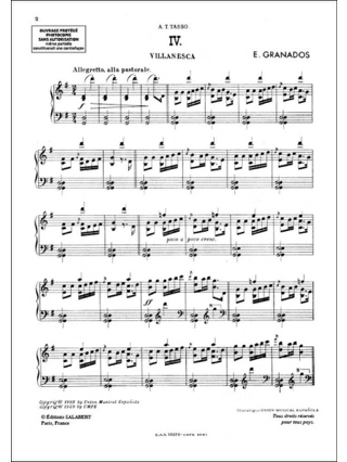 Villanesca - GRANADOS - Partition - Piano